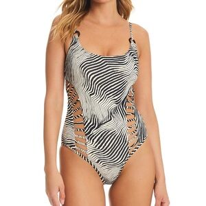 Red Carter Women's Side-Cutout Strappy-Back One-Piece Swimsuit